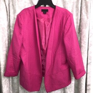 Attention Women’s18 3/4 sleeve open pink blazer